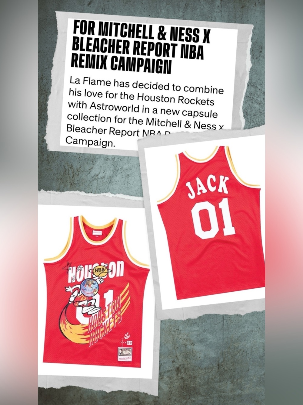 Cactus Jack By Travis Scott Mitchell Ness Astroworld Houston Rockets NBA Jersey